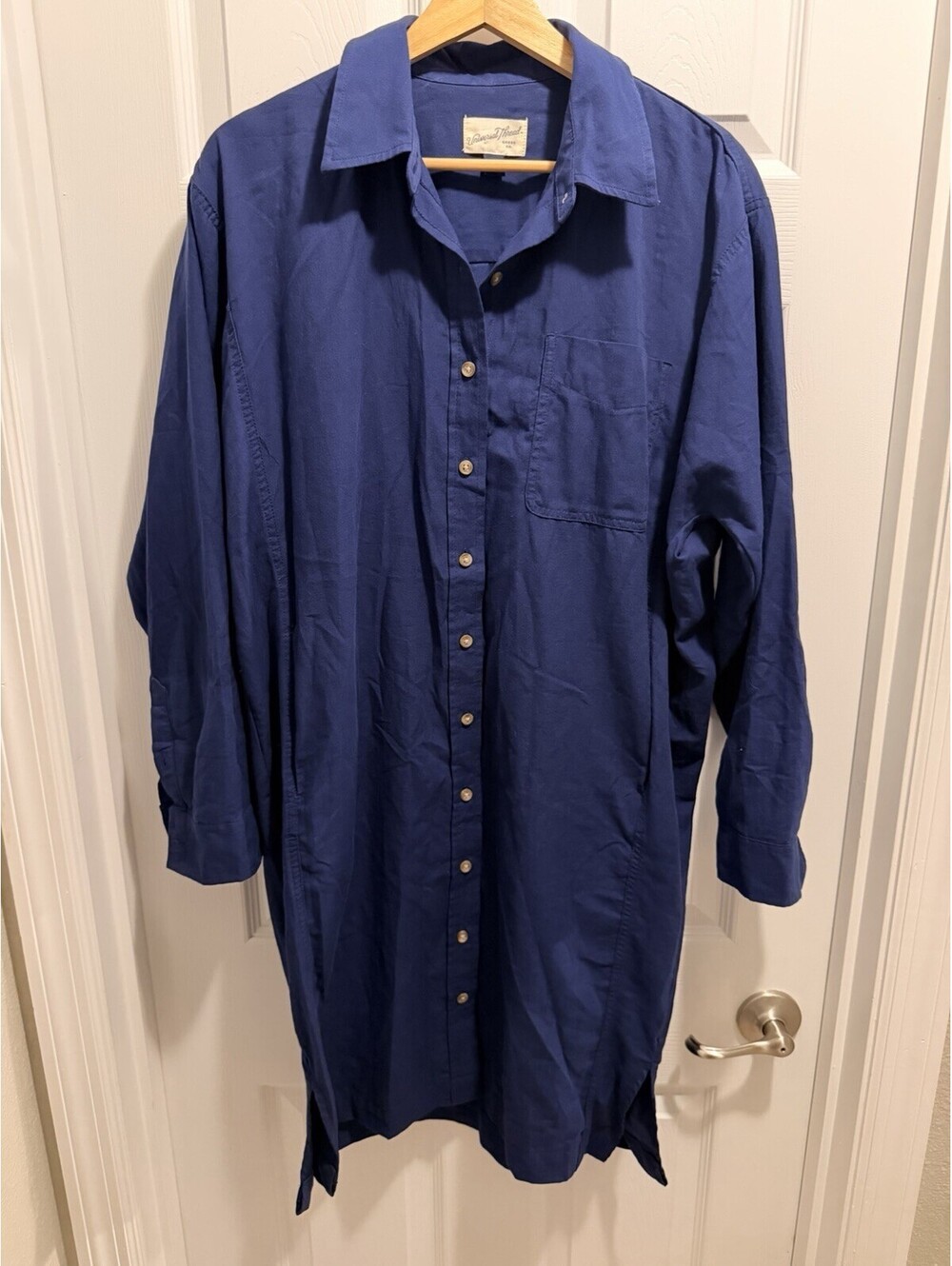 Universal Thread Navy Blue Button Front Shirt Dress Size Small